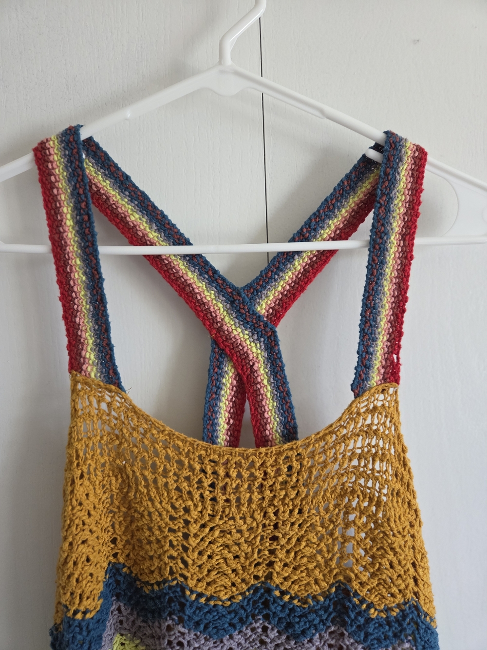 Free People Mustard Crochet Striped Tank Top - Multi - Picture 4 of 11